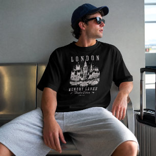 Camiseta Horizonte urbano vintage de Londres Big Ben Memory