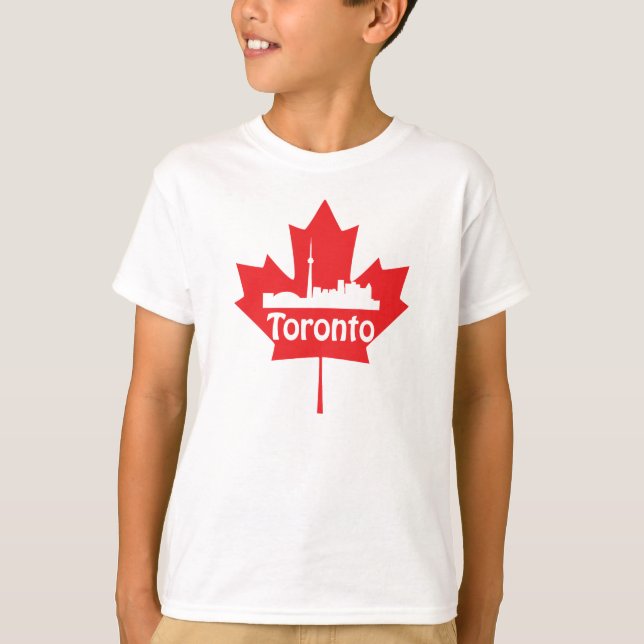Camiseta Horizonte y hoja de arce de Toronto (Anverso)