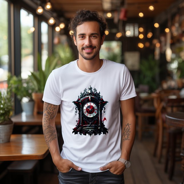 Camiseta Horloge gothique ensanglantée rétro (Subido por el creador)