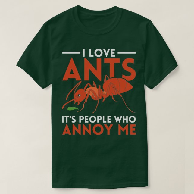 Camiseta Hormiga que mantiene hormiga de insectos (Diseño del anverso)