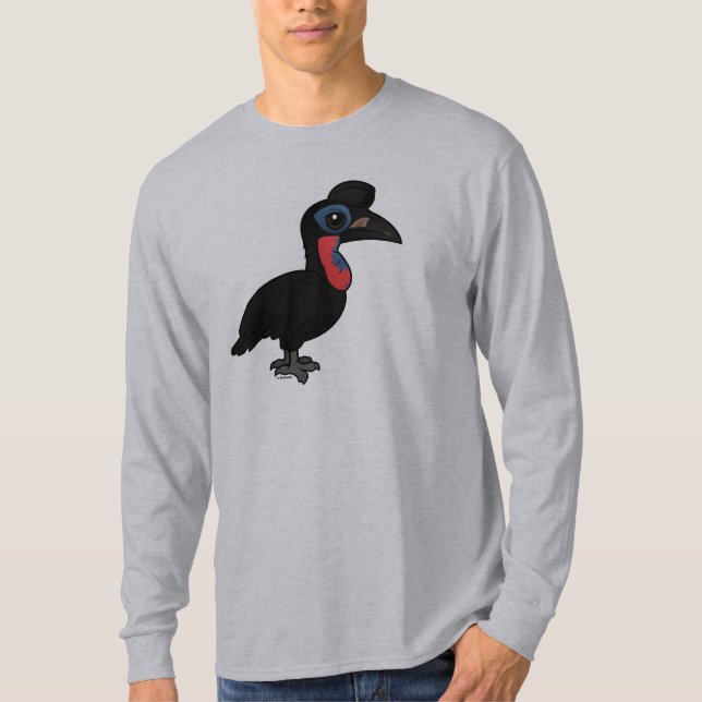 Camiseta Hornbill de tierra abisinio de Birdorable (Anverso)