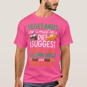 Camiseta Horneado Hornear Pastel Vegetales Vegetales Vegeta