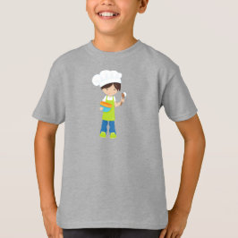 Camiseta Hornear, Baker, Panadería, Apron, Cute Boy, Pelo M