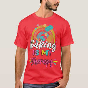 Camiseta Hornear Es Mi Terapia Divertida Sarcástica Sassy