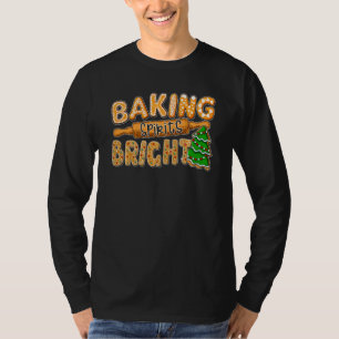 Camiseta Hornear Espíritus Navidades Brillantes Cookies Hac