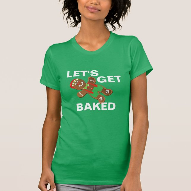 Camiseta hornear mi día divertido jengibre chasquido hacer  (Anverso)