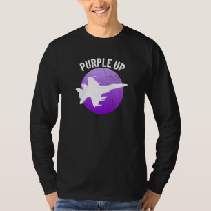 Camiseta Hornet F18 de color púrpura para niños militares F