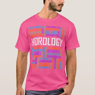 Camiseta Horología Palabras Horóloga Reloj Experto
