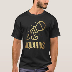 Camiseta Horoscope Aquarius Zodiac Astrología Rótulo 9