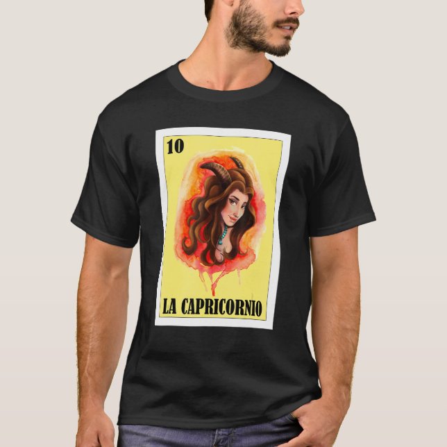 Camiseta Horoscope Lottery  Mexican Lottery La Capricornio (Anverso)