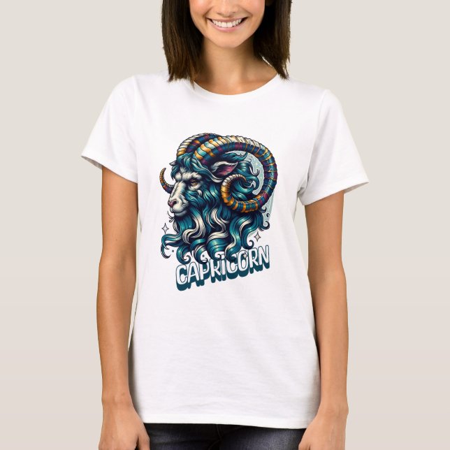 Camiseta Horoscope Rótulo Astrológico Capricornio (Anverso)