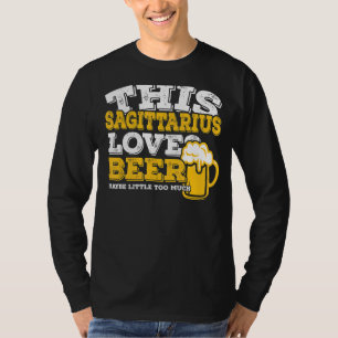 Camiseta Horoscope Sagittarius Zodiac Rótulo Ama a la Cerve