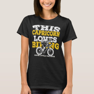 Camiseta Horoscope Zodiac Rótulo Capricorn Ama a la bicicle