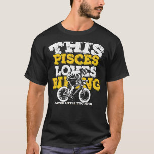 Camiseta Horoscope Zodiac Rótulo Pisces Ama Bicicleta