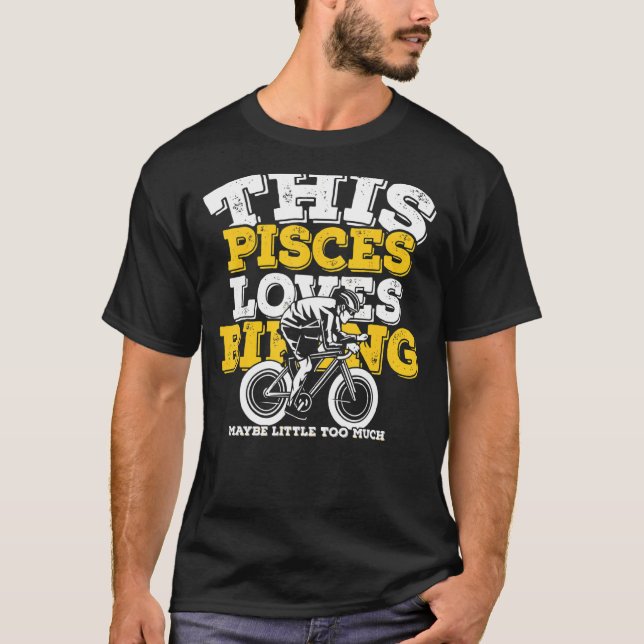 Camiseta Horoscope Zodiac Rótulo Pisces Ama Bicicleta (Anverso)
