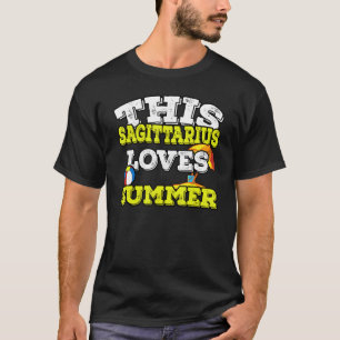 Camiseta Horoscope Zodiac Rótulo Sagittarius Ama el Verano