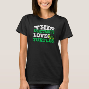 Camiseta Horoscope Zodiac Rótulo Sagittarius Ama Las Tortug