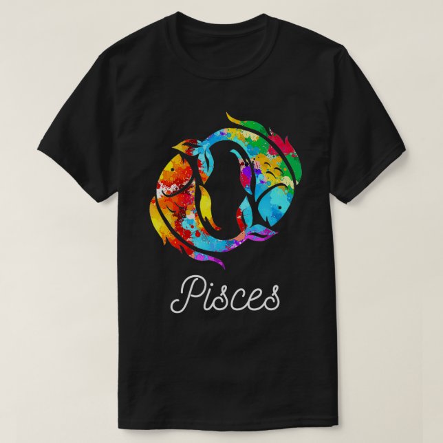 Camiseta Horoscope Zodiac Sign Pisces  (Diseño del anverso)