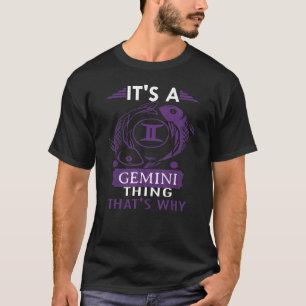 Camiseta Horoscopio Gemini Astrología Rótulo Zodiaco