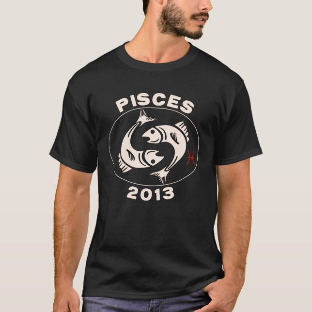 Camiseta Horoscopio Pisos de Rótulo Zodiaco 2013 (Anverso)