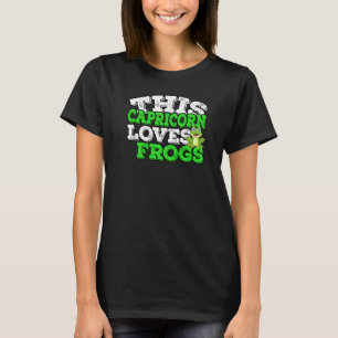 Camiseta Horoscopio Rótulo Zodiaco Capricornio ama ranas