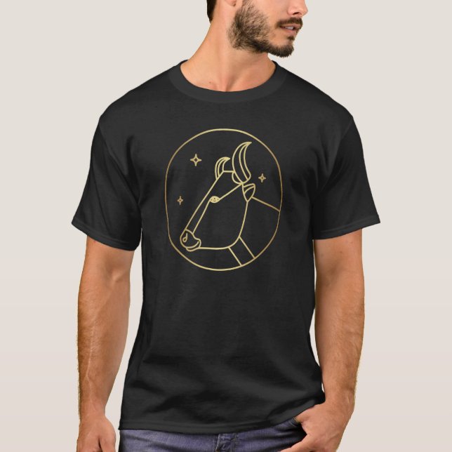 Camiseta Horoscopio Taurus Zodiac Astrología Rótulo 4 (Anverso)