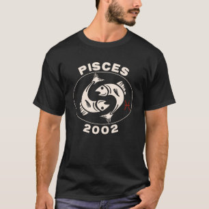 Camiseta Horoscopio Zodiac Rótulo Piscis 2002