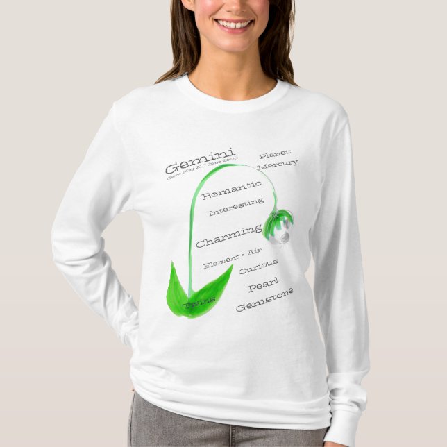 Camiseta Horóscopo de cumpleaños viable de Gemini (Anverso)