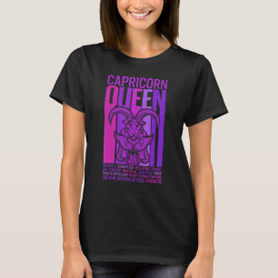 Camiseta Horóscopo de mujeres púrpura de la reina Zodiac de