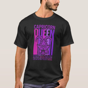 Camiseta Horóscopo de mujeres púrpura de la reina Zodiac de