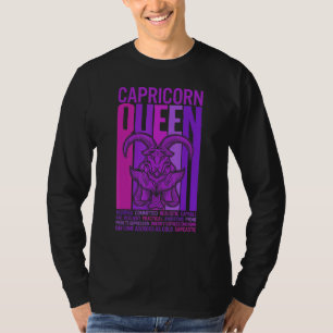 Camiseta Horóscopo de mujeres púrpura de la reina Zodiac de