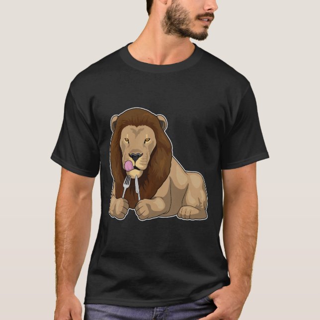 Camiseta Horquilla de alimentación de leones (Anverso)