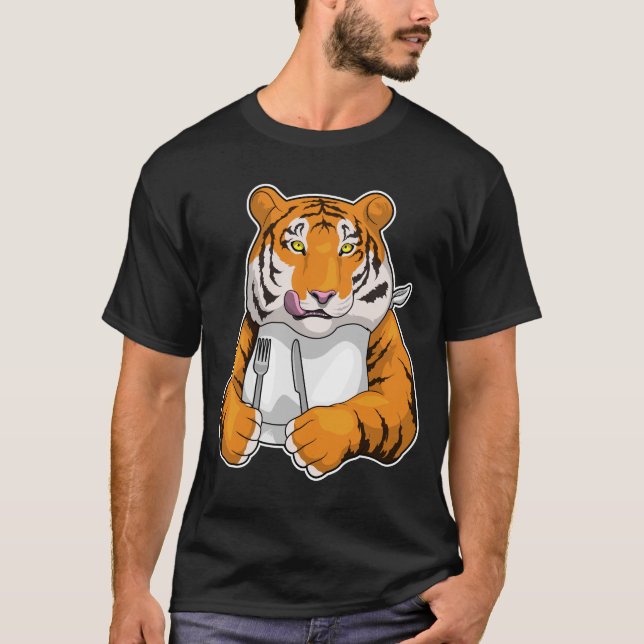 Camiseta Horquilla para comer tigre (Anverso)