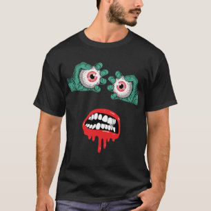 Camiseta Horribles manos zombis con pintalabios derretidos