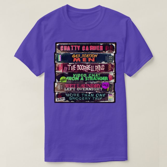 Camiseta Horror adulto VHS (Diseño del anverso)