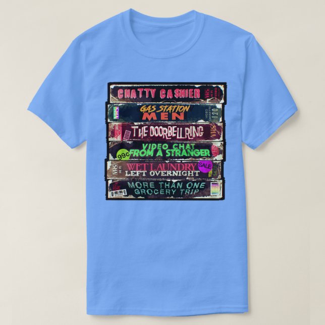 Camiseta Horror adulto VHS (Diseño del anverso)