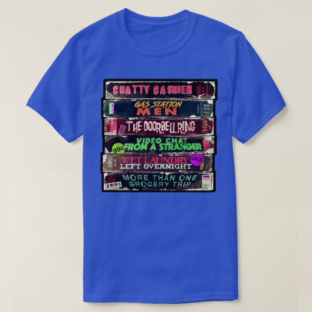 Camiseta Horror adulto VHS (Diseño del anverso)