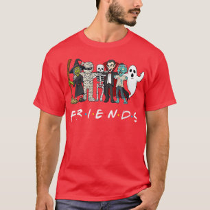 Camiseta Horror amigos Skeleton Zombie Calabaza Mummy Hallo