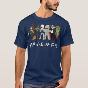 Camiseta Horror amigos Skeleton Zombie Calabaza Mummy Hallo