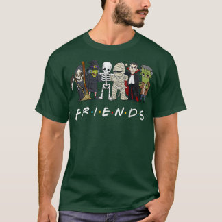 Camiseta Horror amigos Skeleton Zombie Calabaza Mummy Hallo