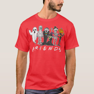 Camiseta Horror amigos Skeleton Zombie Calabaza Mummy Hallo