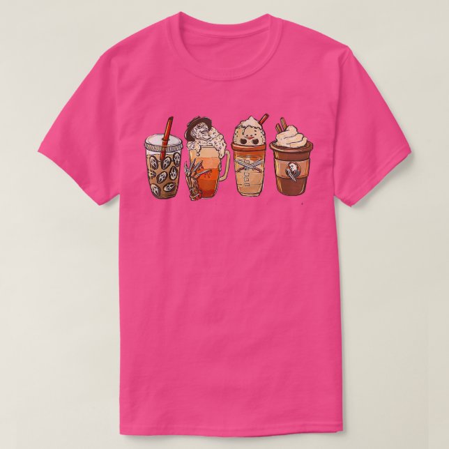 Camiseta Horror Cae Café Calabaza Spice Latte Iced Otoño (Diseño del anverso)