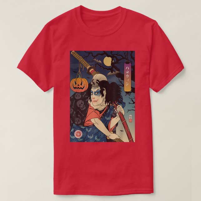 Camiseta Horror Chiste Samurai Muerte de Payaso (Diseño del anverso)