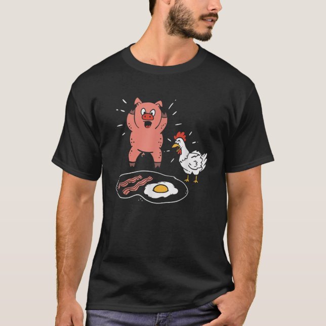 Camiseta Horror Crimen De Policía Línea Graciosa De Pollo B (Anverso)