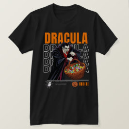 Camiseta Horror de Halloween 2024, Drácula recoge dulces