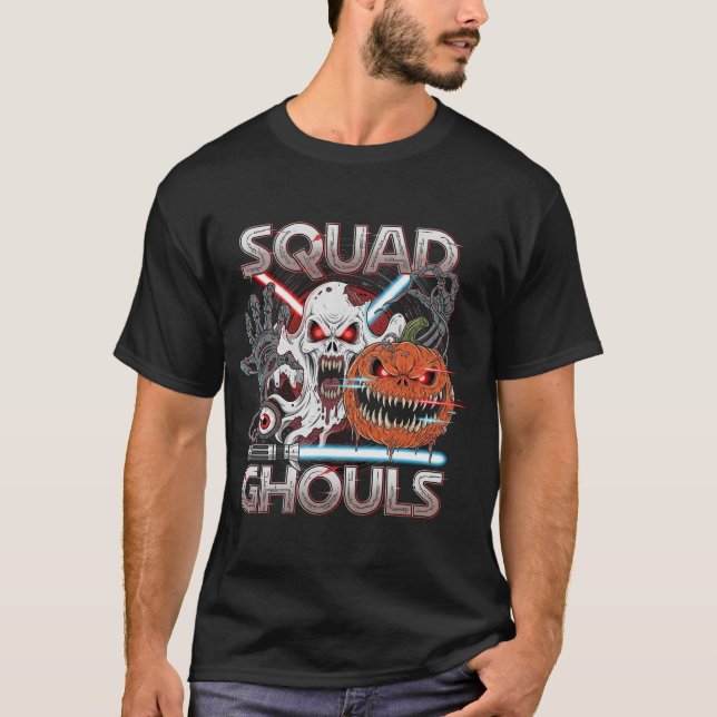 Camiseta Horror de Halloween de Ciencia Ficción Squad Ghoul (Anverso)