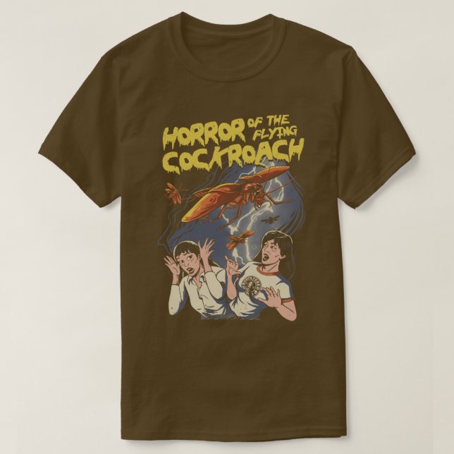 Camiseta Horror de la cucaracha voladora (Diseño del anverso)