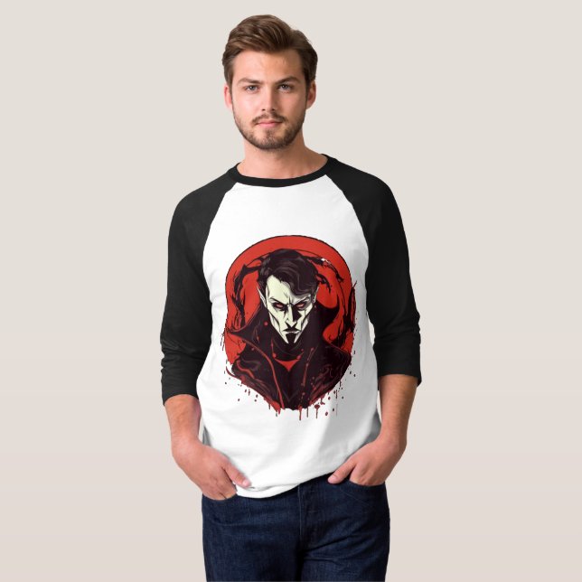 Camiseta Horror de ojos rojos (Anverso completo)
