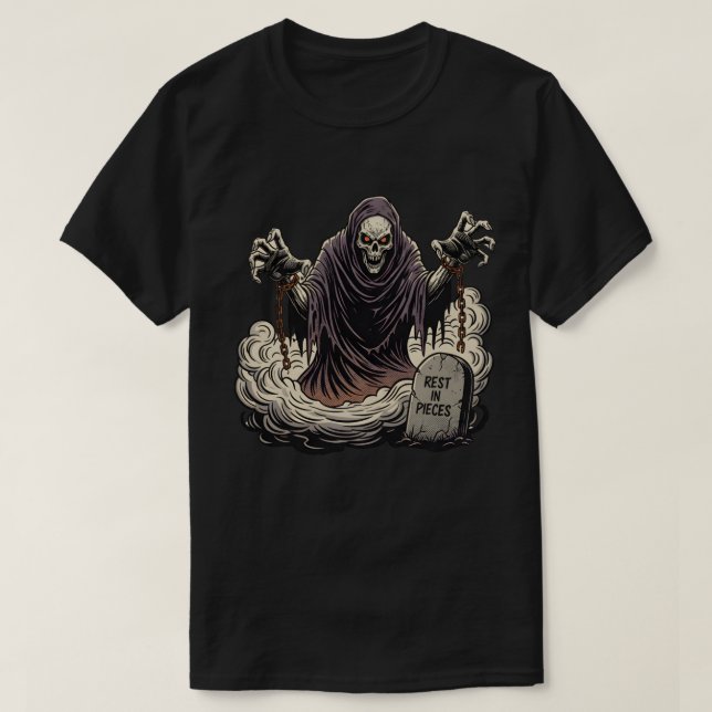 Camiseta Horror de pañales encadenados en Halloween (Diseño del anverso)
