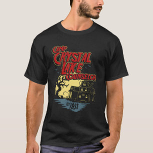 Camiseta Horror Del Campamento Crystal Lake Counselor 80